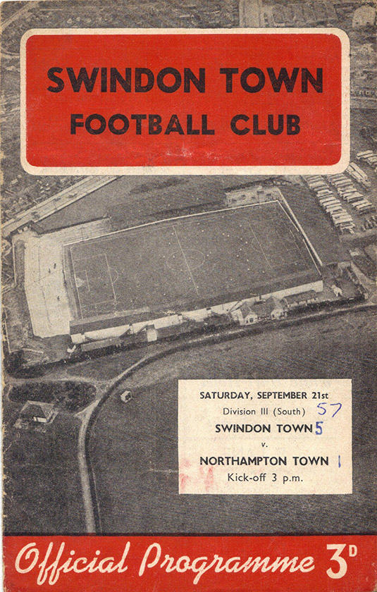 <b>Saturday, September 21, 1957</b><br />vs. Northampton Town (Home)